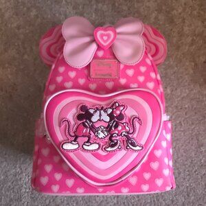 Loungefly Disney Mickey & Minnie Mouse Heart Ears Mini Backpack - VALENTINE!